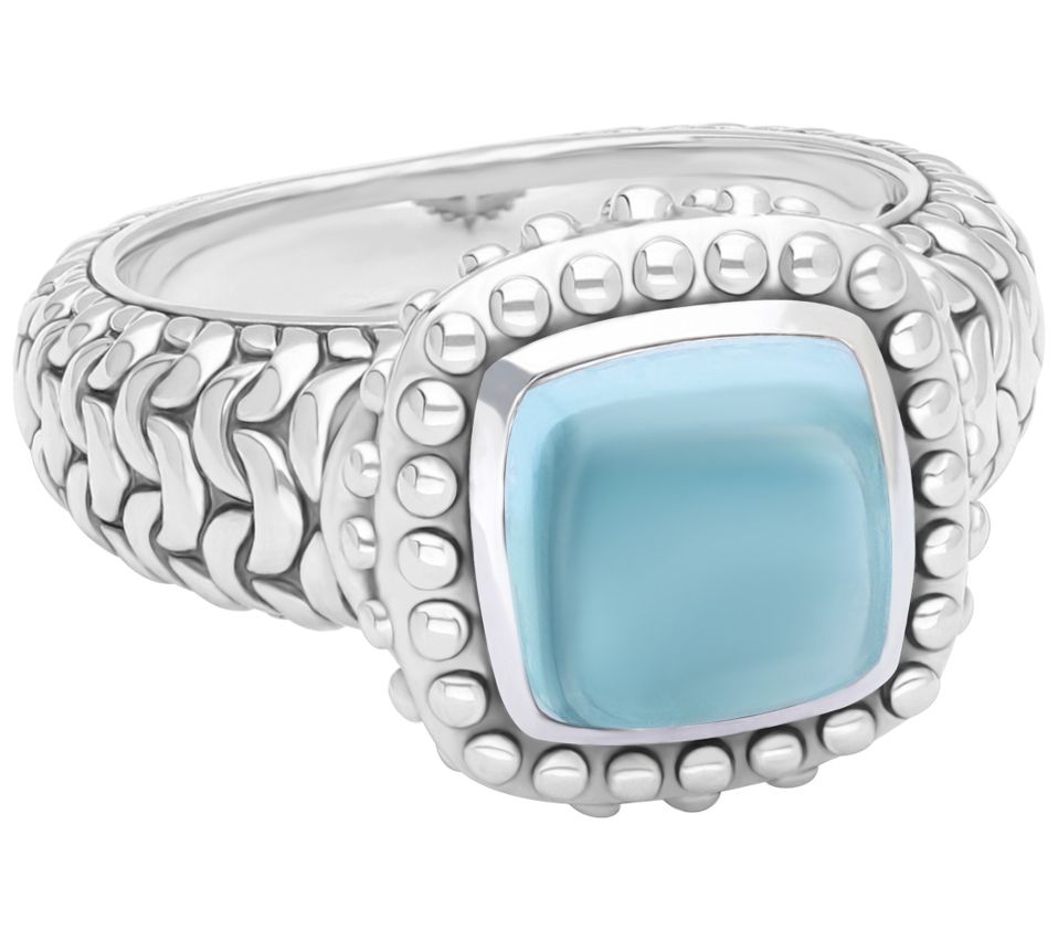 Tiffany Kay Studio Sterling Silver Purl Knit Blue Topaz Ring