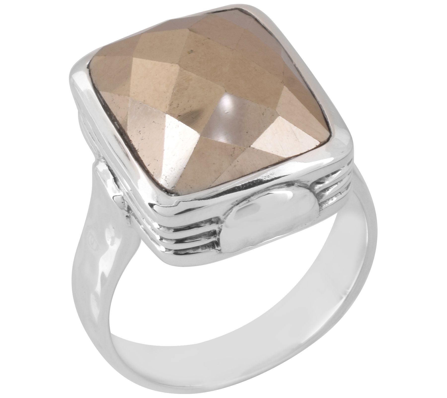 Affinity Gems Pyrite Solitaire Ring, Sterling.