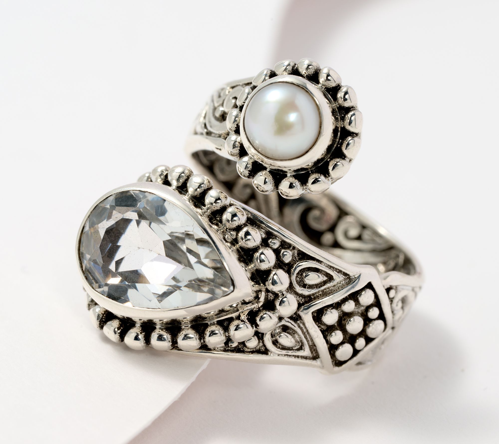  Artisan Crafted by Robert Manse Cultured Pearl & Gemstone Ring, Sterling