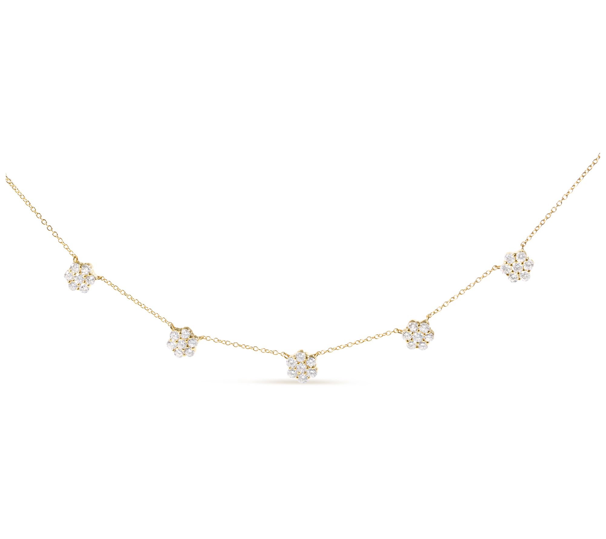 Haus of Brilliance 2.00 cttw Diamond Station Ne cklace, 14K