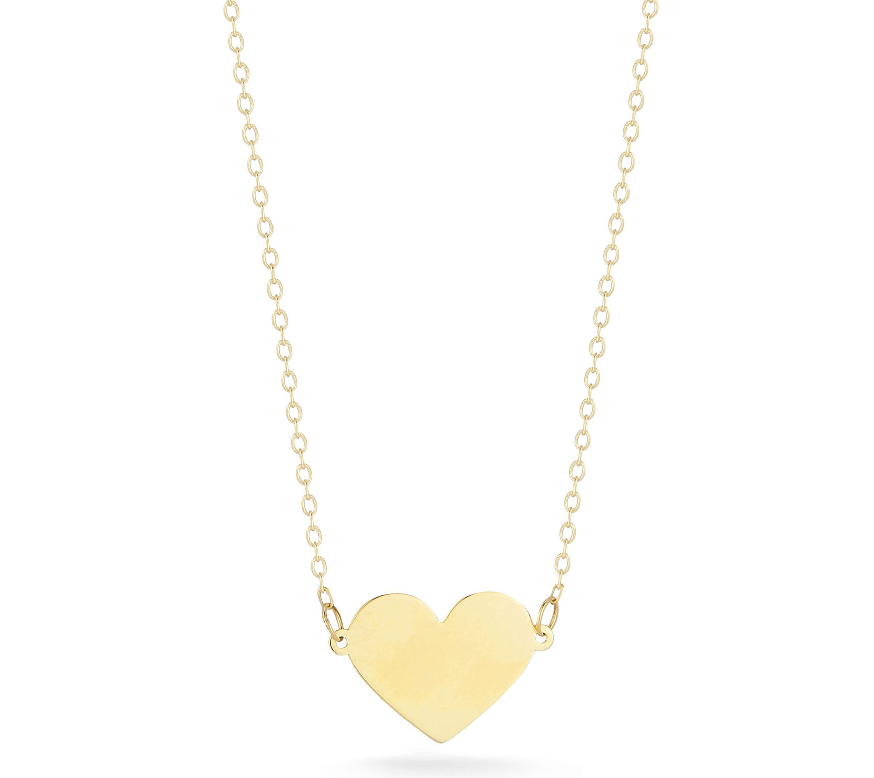 Italian Gold Heart Necklace, 14K