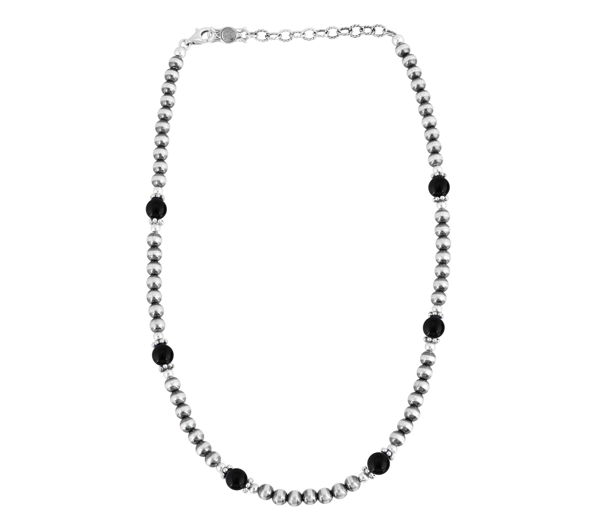 American West Sterling Silver & Gemstone Bead Necklace