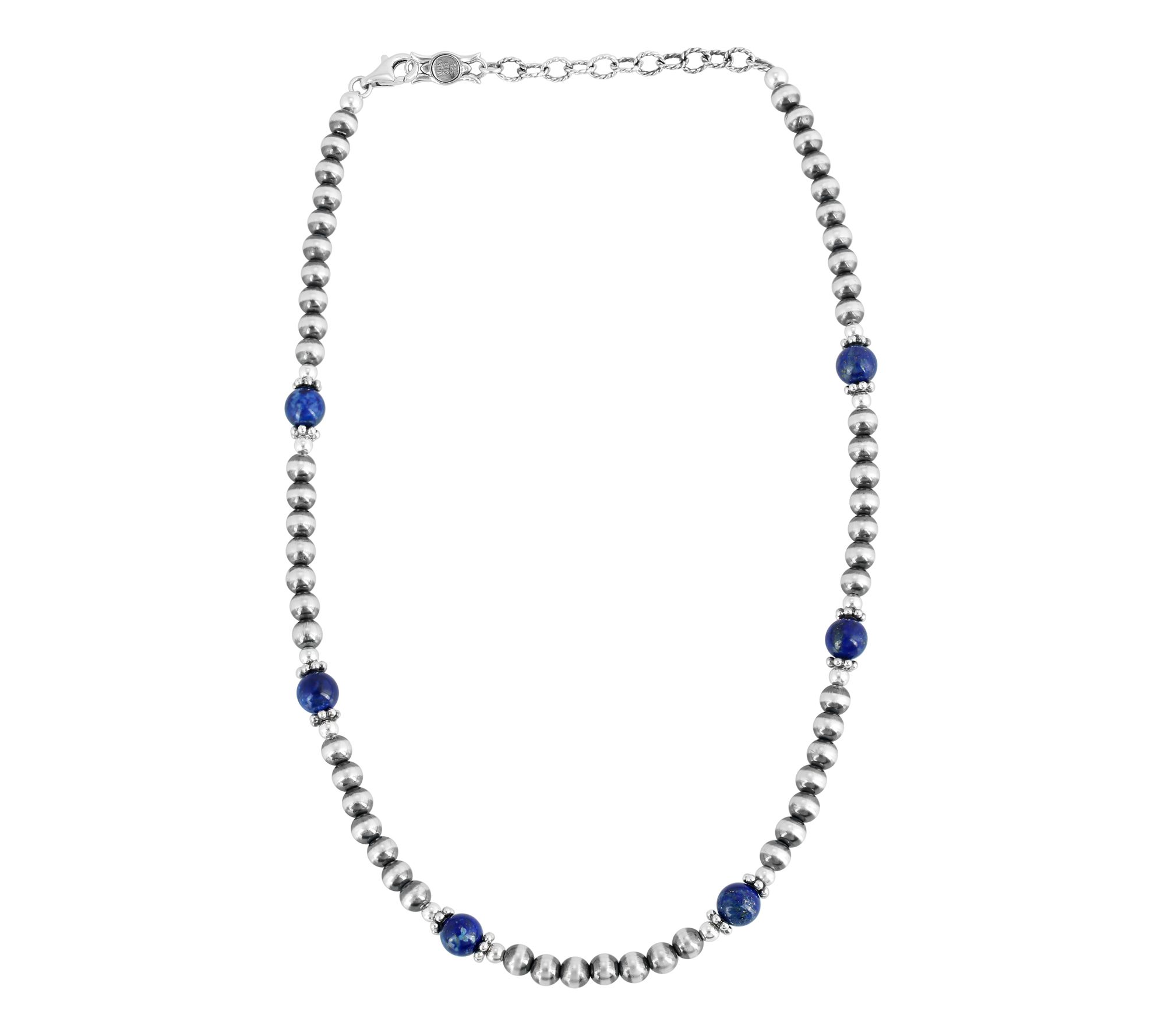 American West Sterling Silver & Gemstone Bead Necklace