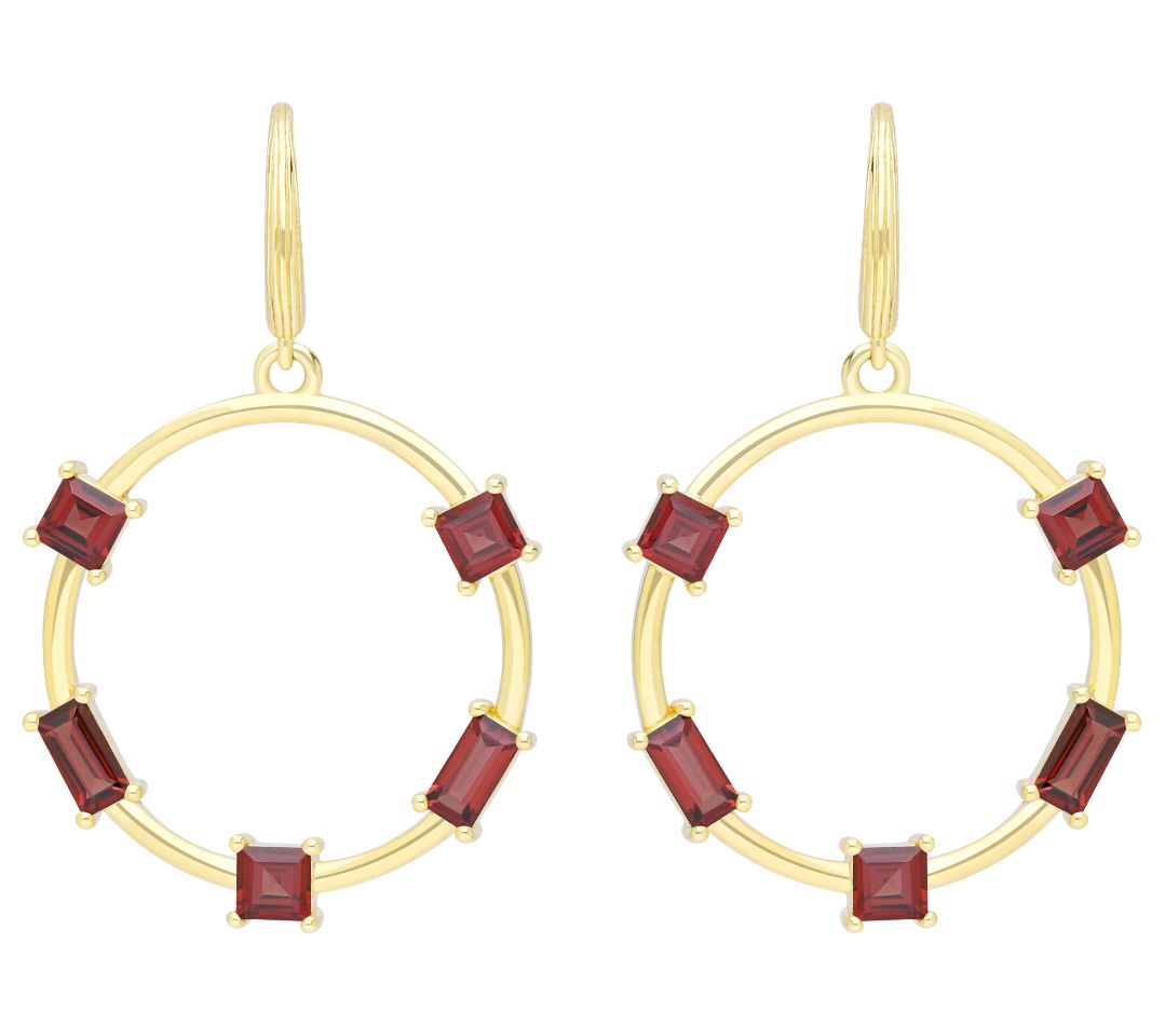 Ariva 18K Gold Clad Gemstone Jolie Earrings