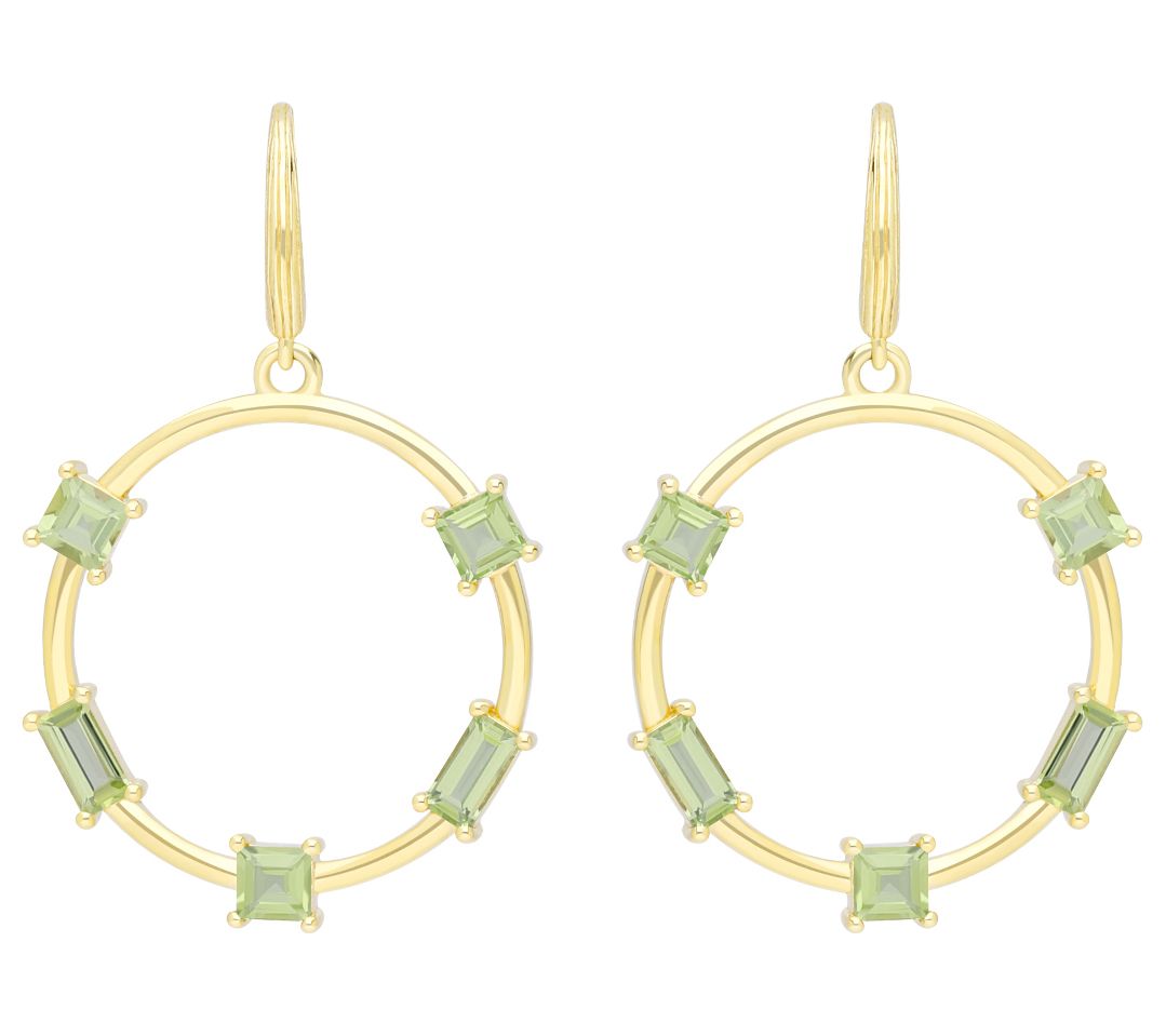 Ariva 18K Gold Clad Gemstone Jolie Earrings