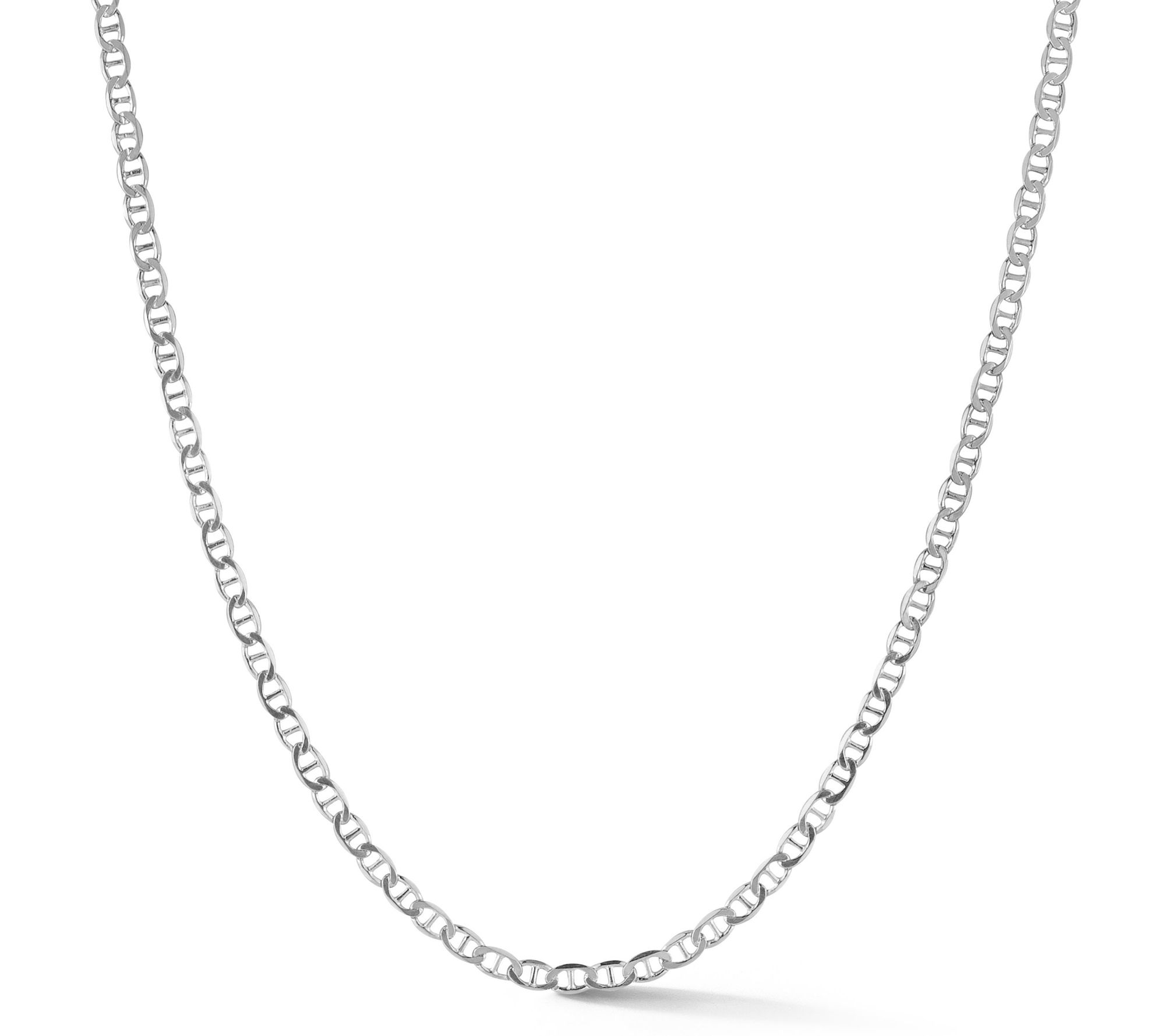 Italian Silver 24" Mariner Chain Necklace, Sterling