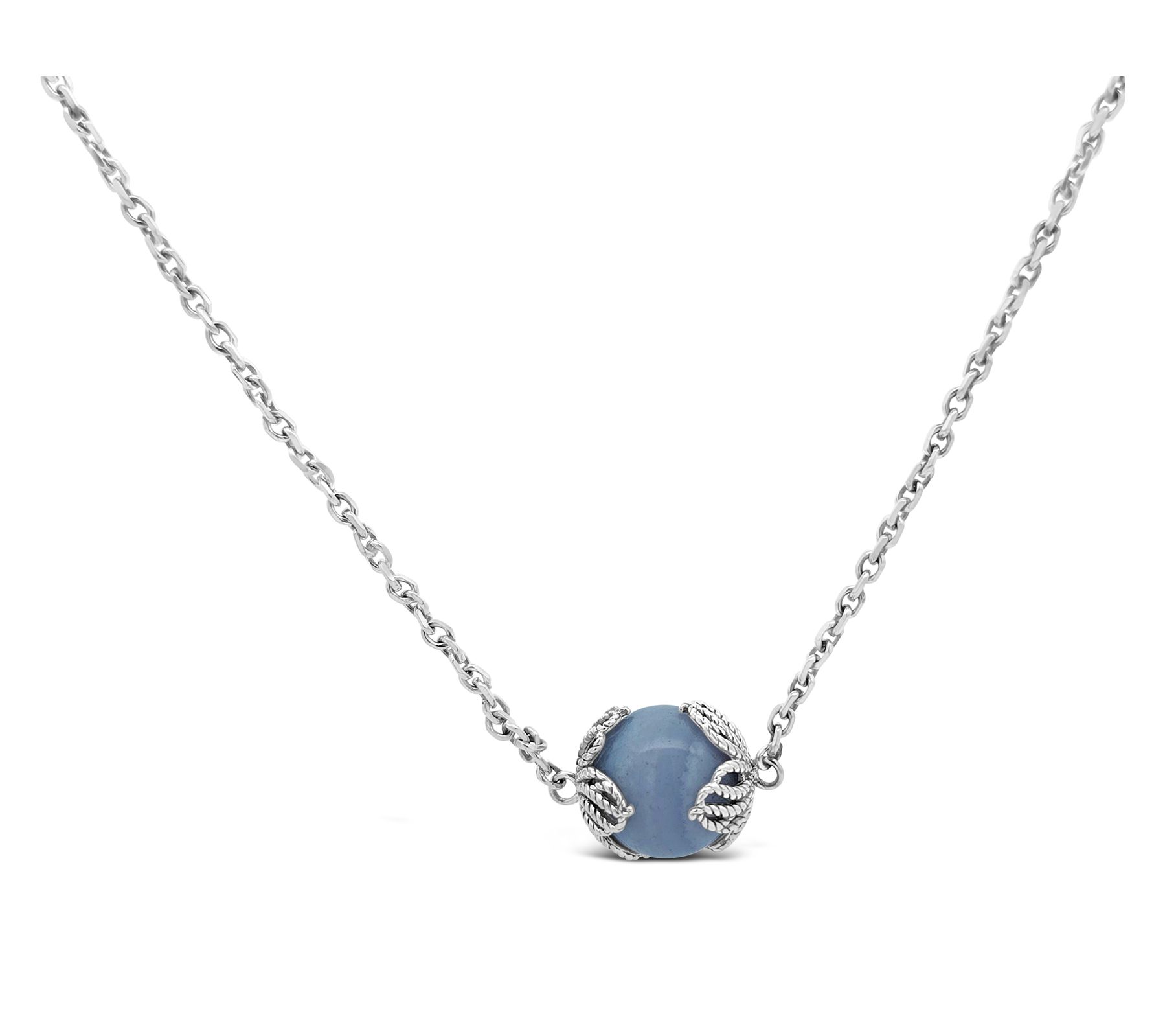 Tiffany Kay Sterling Blue Lace Agate Bead Necklace