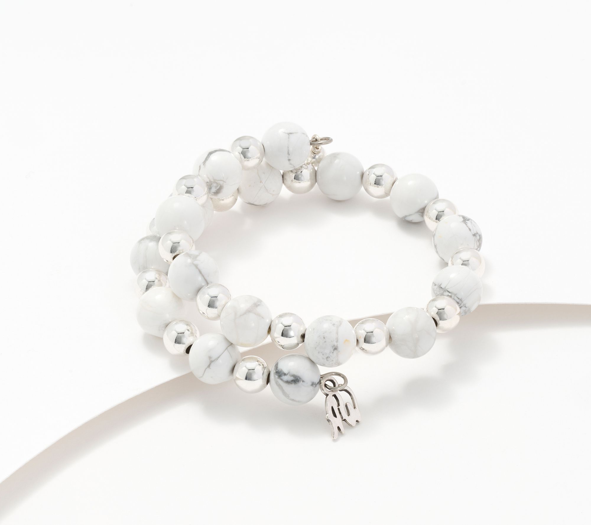 American West Sterling Silver & Gemstone Bead Coil Bracelet