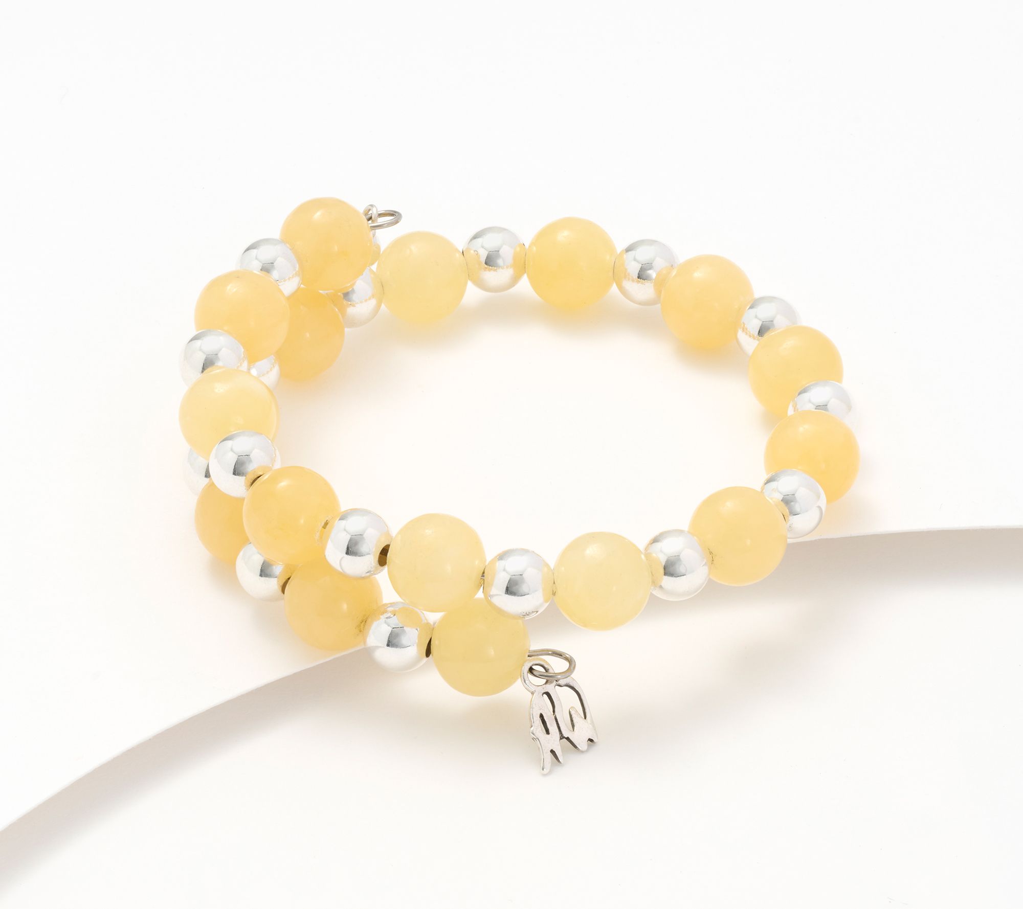 American West Sterling Silver & Gemstone Bead Coil Bracelet