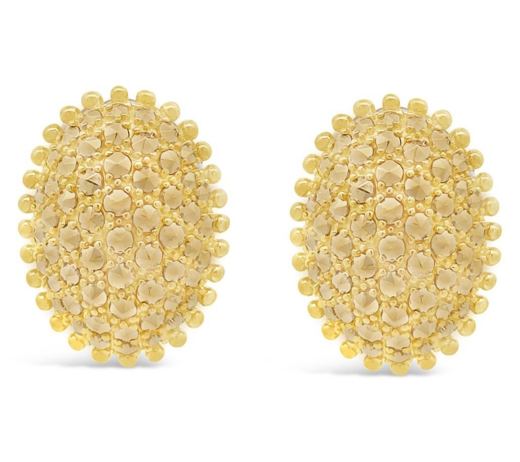 Dallas Prince 18K Clad Chrome Marcasite Classique Earrings