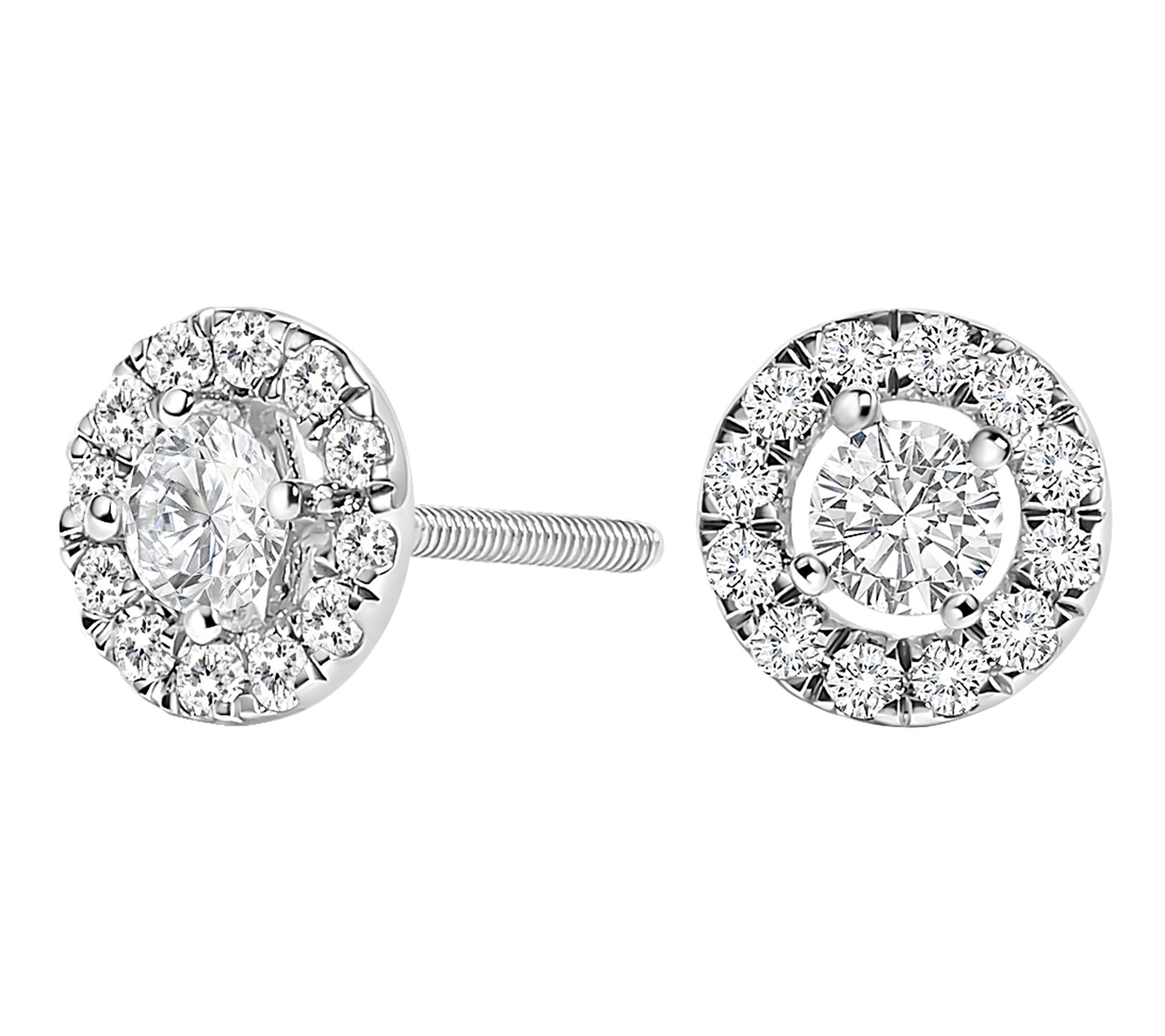 Haus of Brilliance Lab Grown Diamond Halo Earrings, 14K Gold
