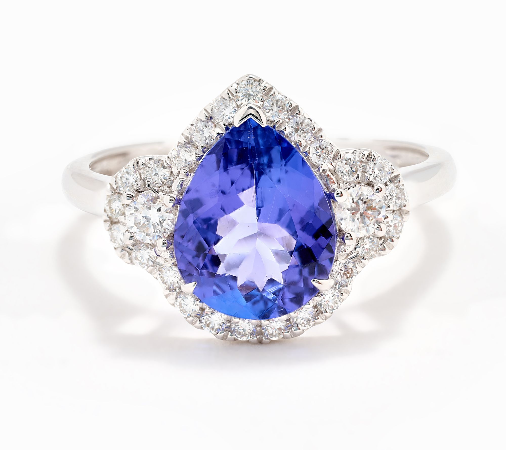 Pure Tanzanite by Jeff Moseley 2.35 cttw Pear Cut Ring, 18K Gold