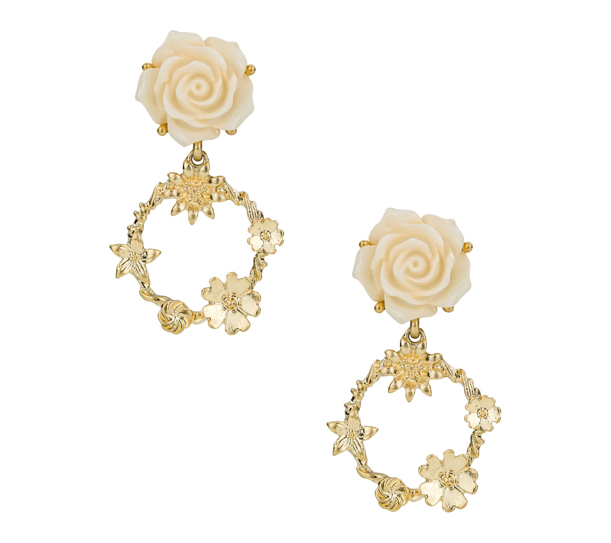 Patricia Nash Rose Garden Doorknocker Earrings