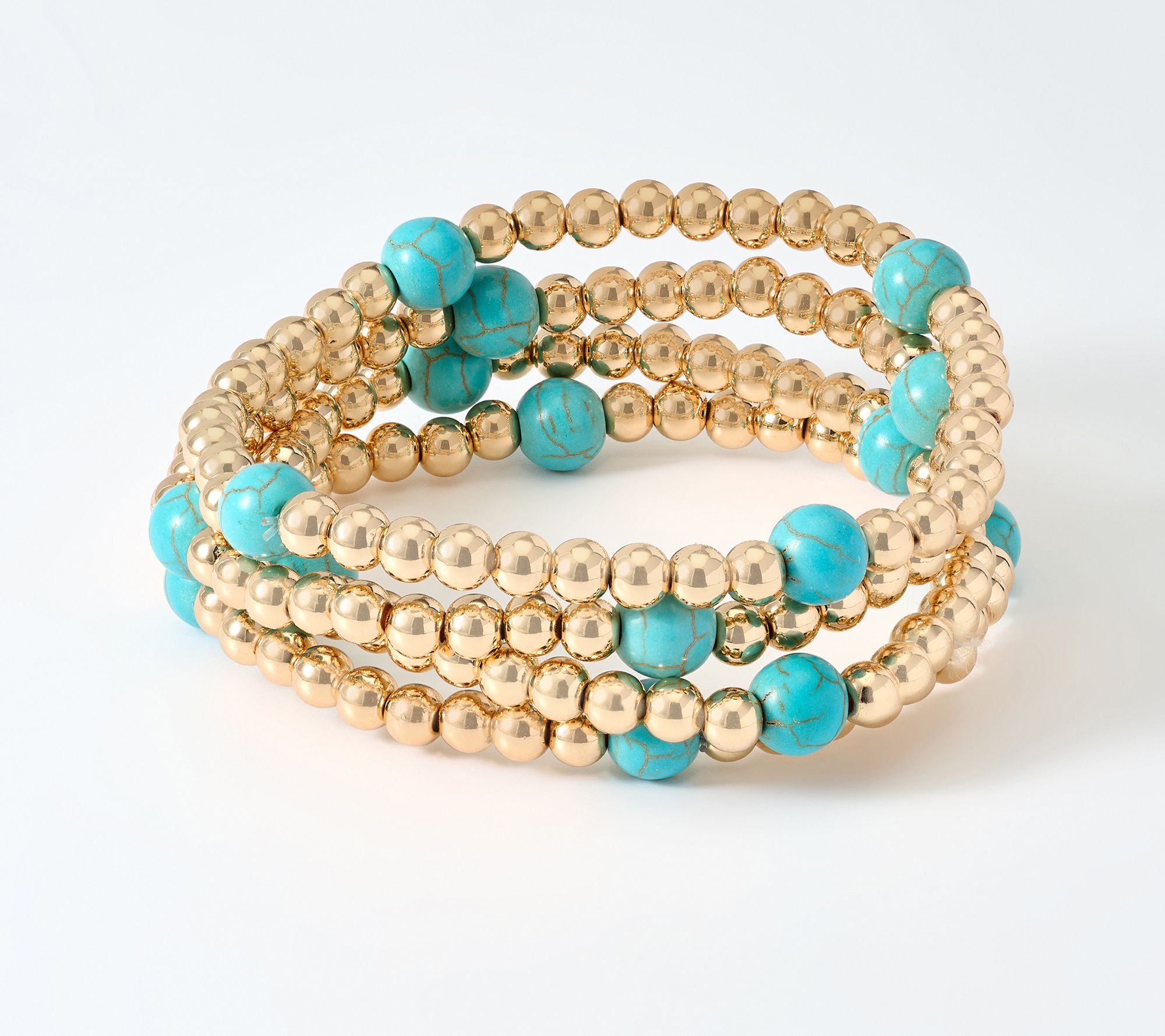  Susan Graver Set of 4 Stretch Bracelets