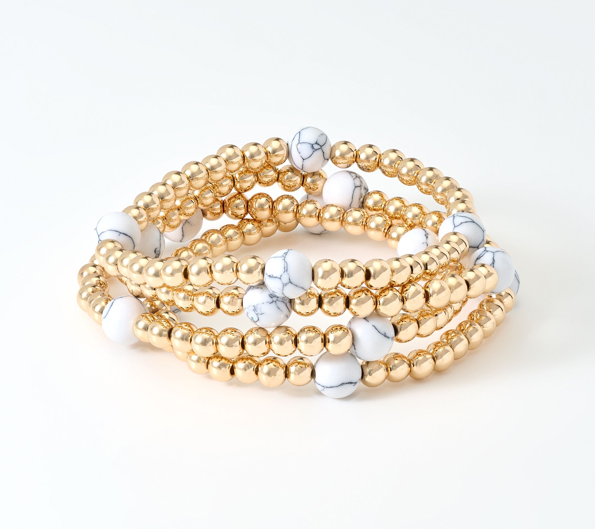 Susan Graver Set of 4 Stretch Bracelets