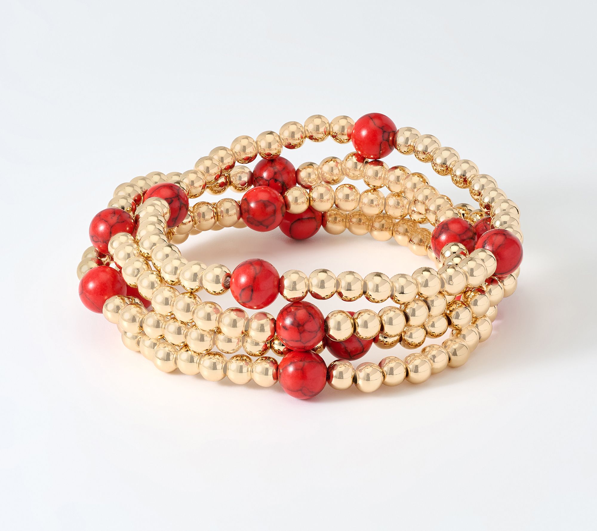 Susan Graver Set of 4 Stretch Bracelets