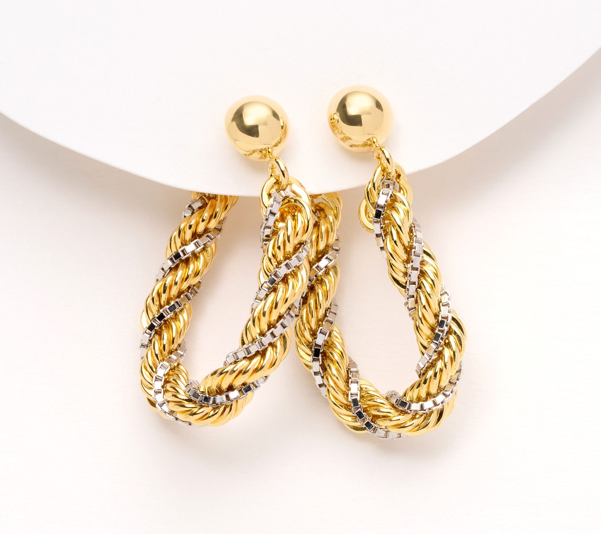 "As Is " David Markstein Premier "Duetto" Rope and Box Earring