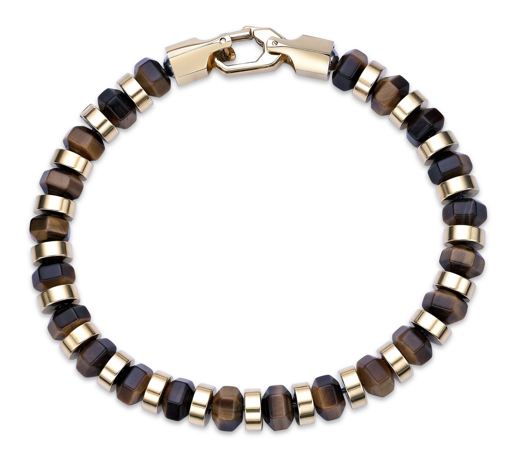 LYNX Men's Stainless Steel & Gemstone Beaded Bracelet