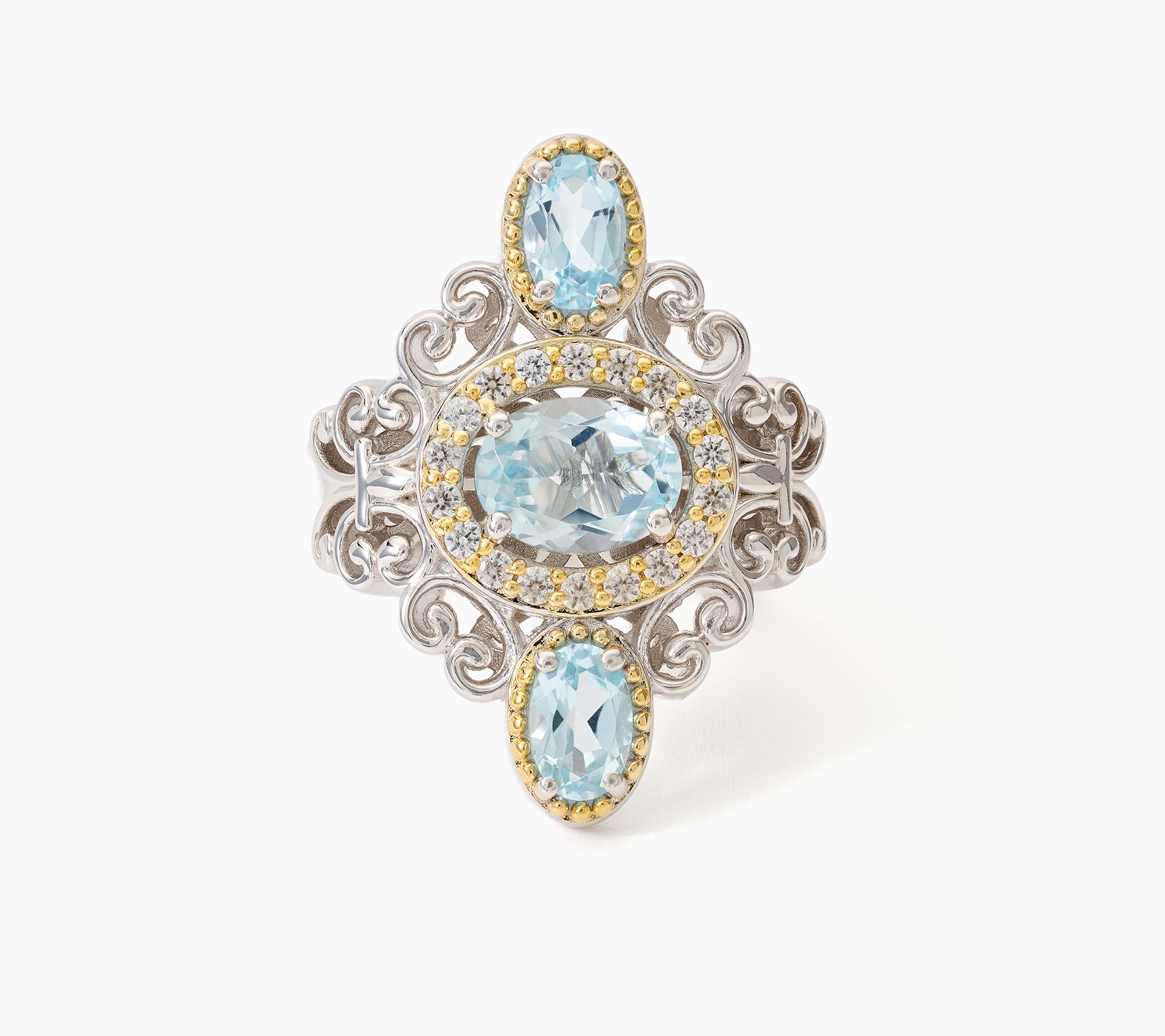 Dallas Prince Sterling Silver Gemstone Cocktail Ring