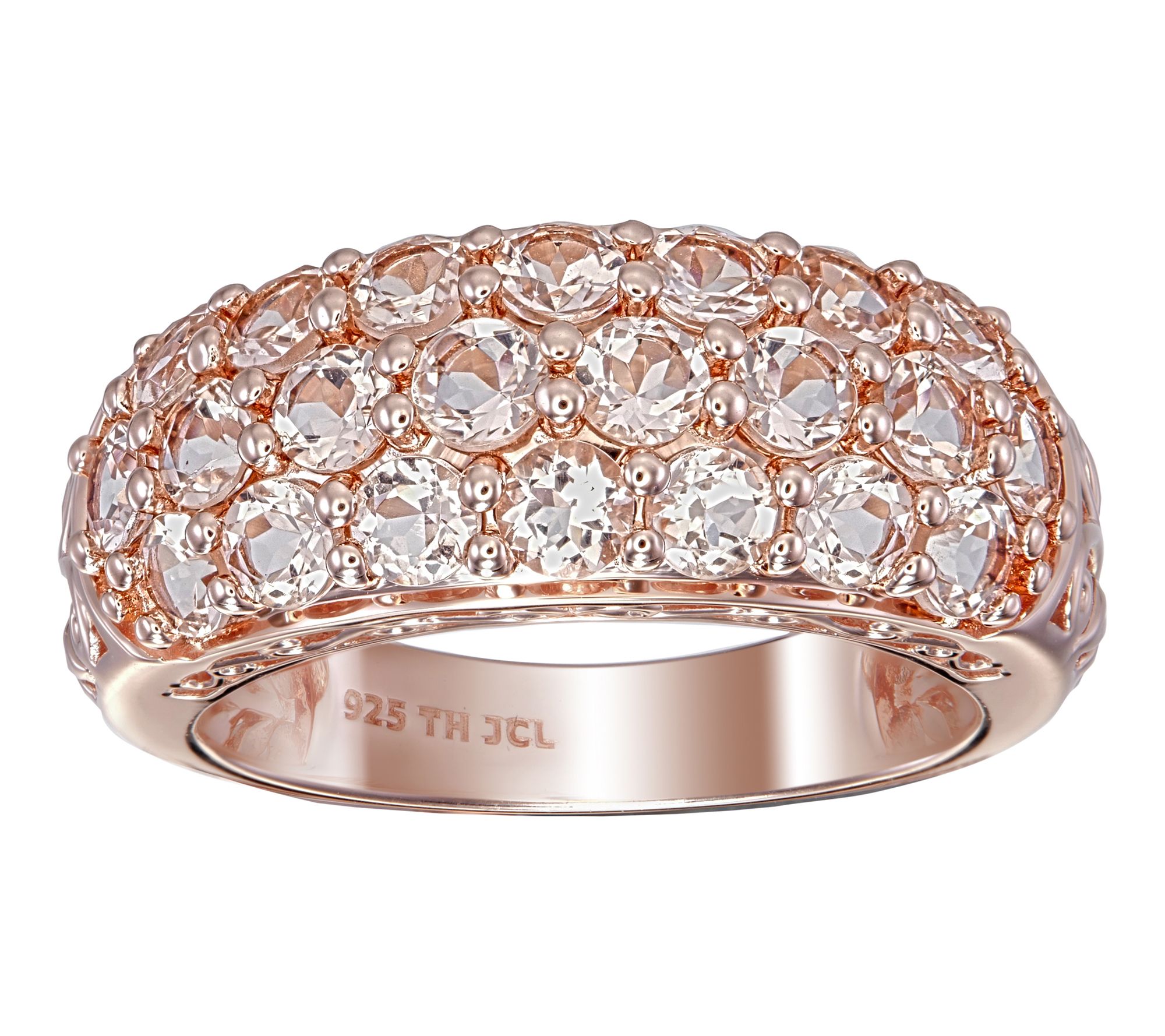 Affinity Gems Multi-Row Pave Gemstone Dome Ring, Sterling