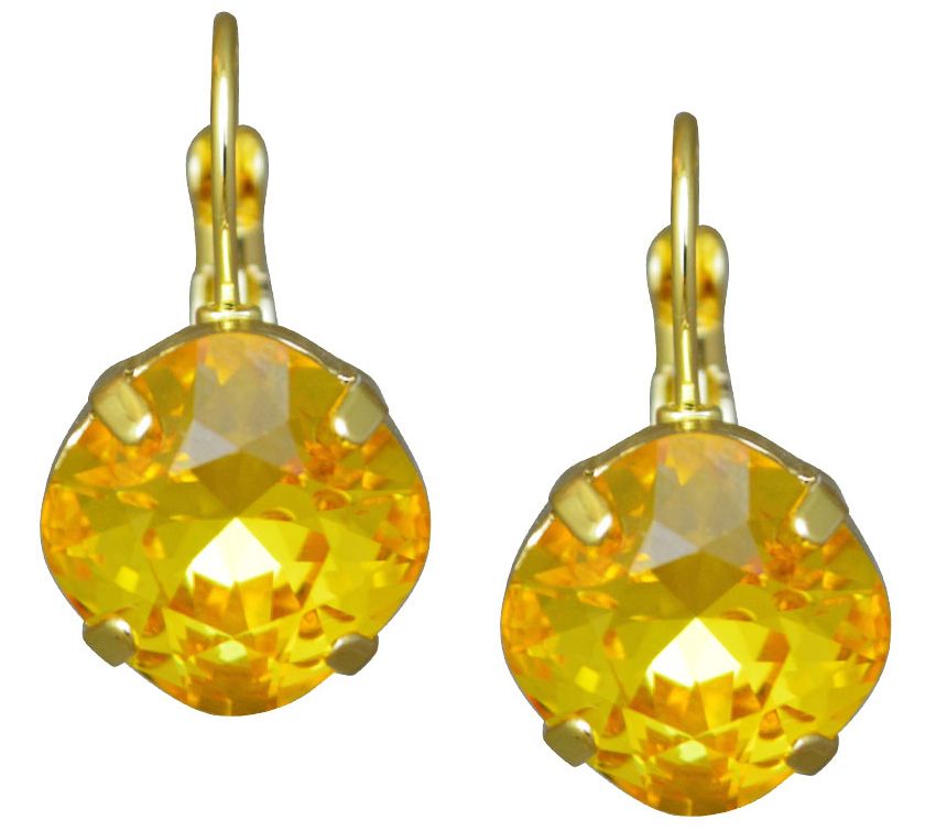 Kirks Folly Rock Me Crystal Leverback Earrings