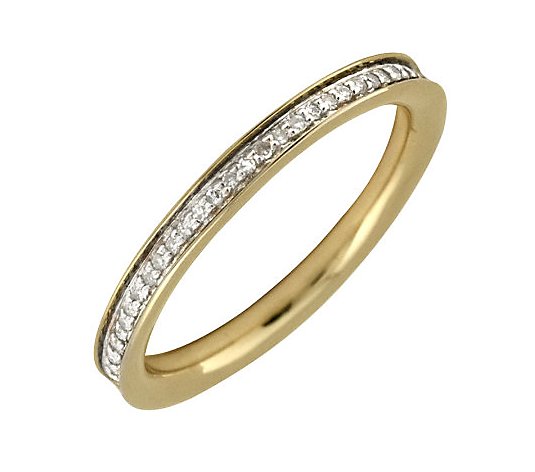 Simply Stacks Sterling Diamonds 18K Gold-Plated2.25mm Band