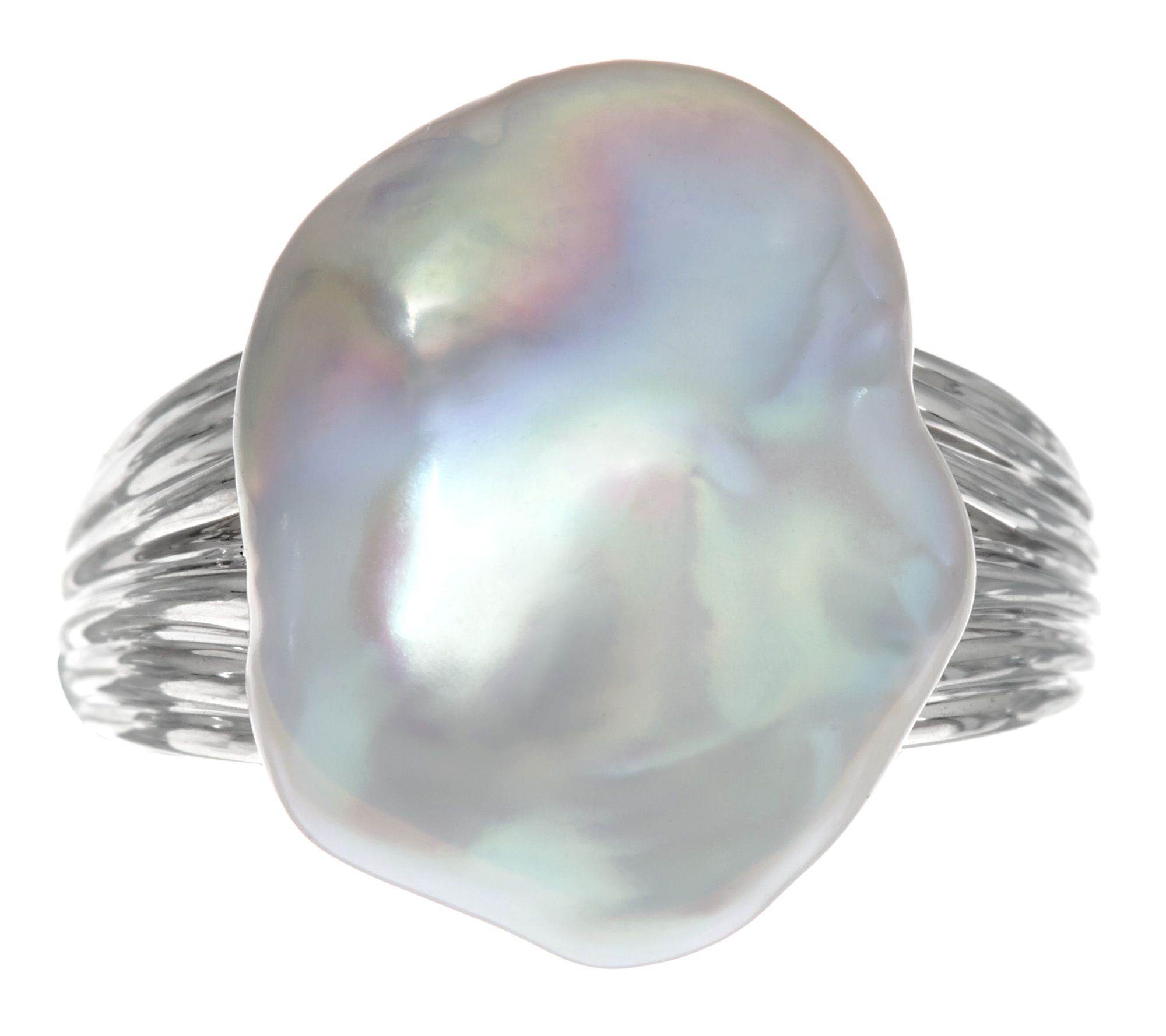 Honora Cultured Pearl 13.0mm Baroque Sterling Ring - QVC.com