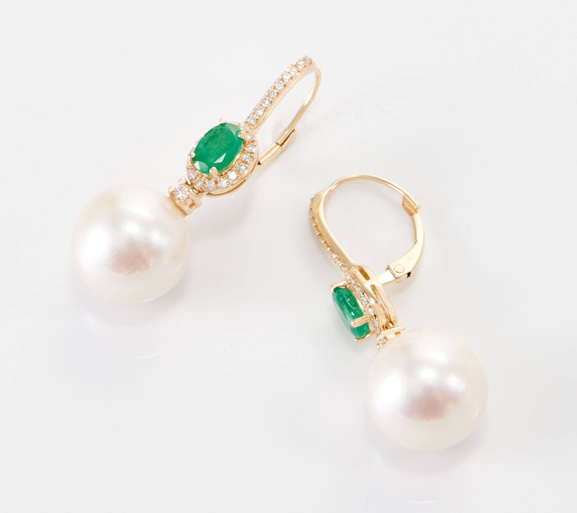 Honora 14K Gold Pearl & Precious Gemstone Drop Earrings - QVC.com