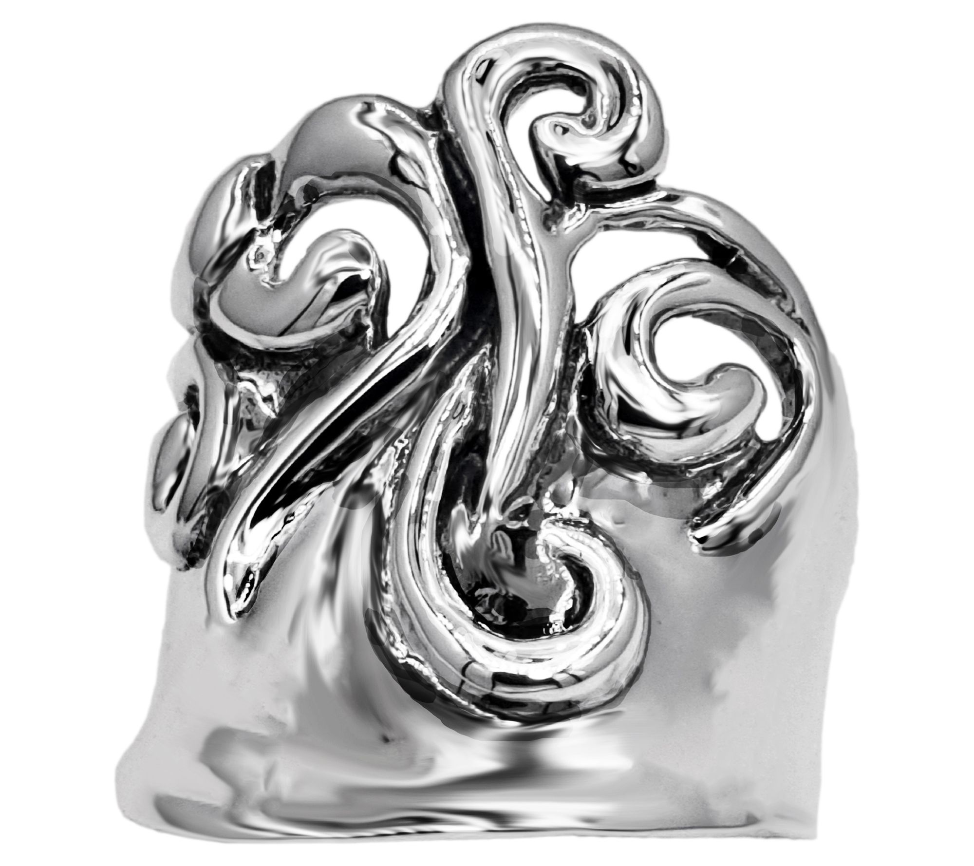 Hagit Sterling Silver Polished Swirl Ring