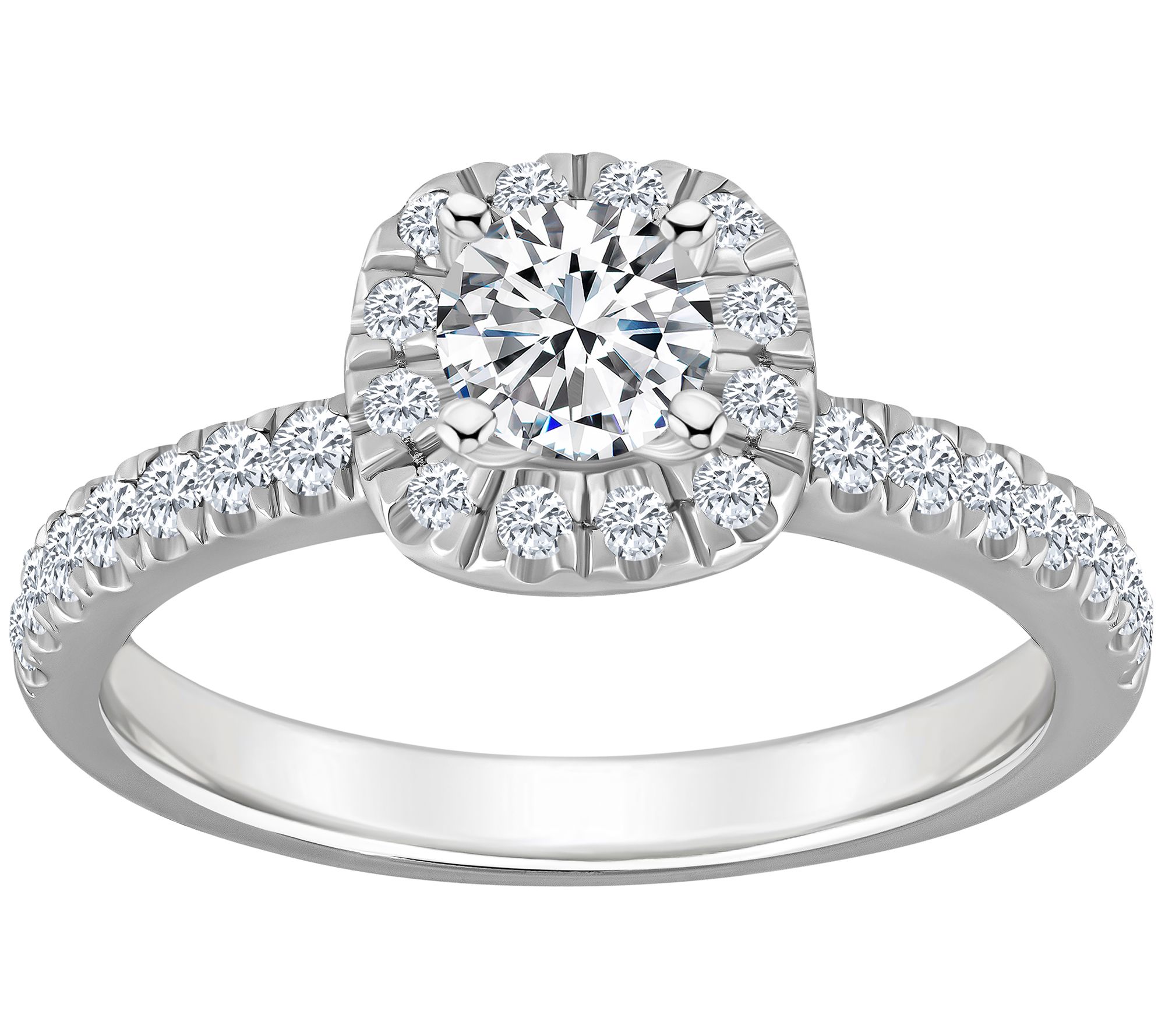 Affinity 0.80 cttw Diamond Halo Engagement Ring , 14K Gold