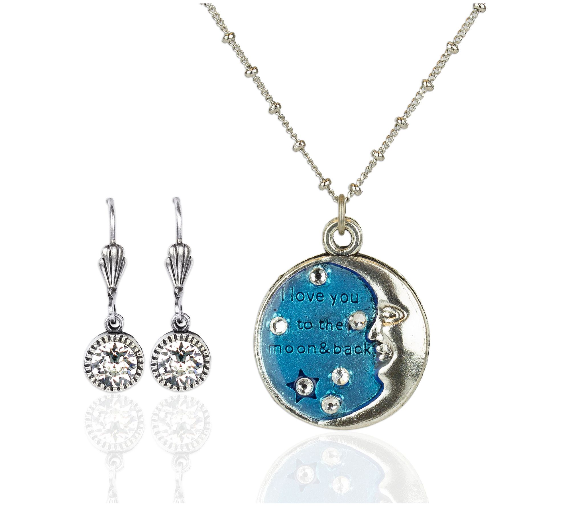 Anne Koplik "Love you to the Moon & Back" Earrings & Necklace
