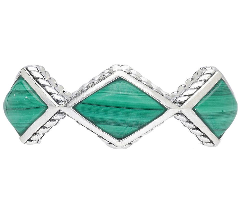 Tiffany Kay Studio Sterling Herringbone Gemstone Eternity Band