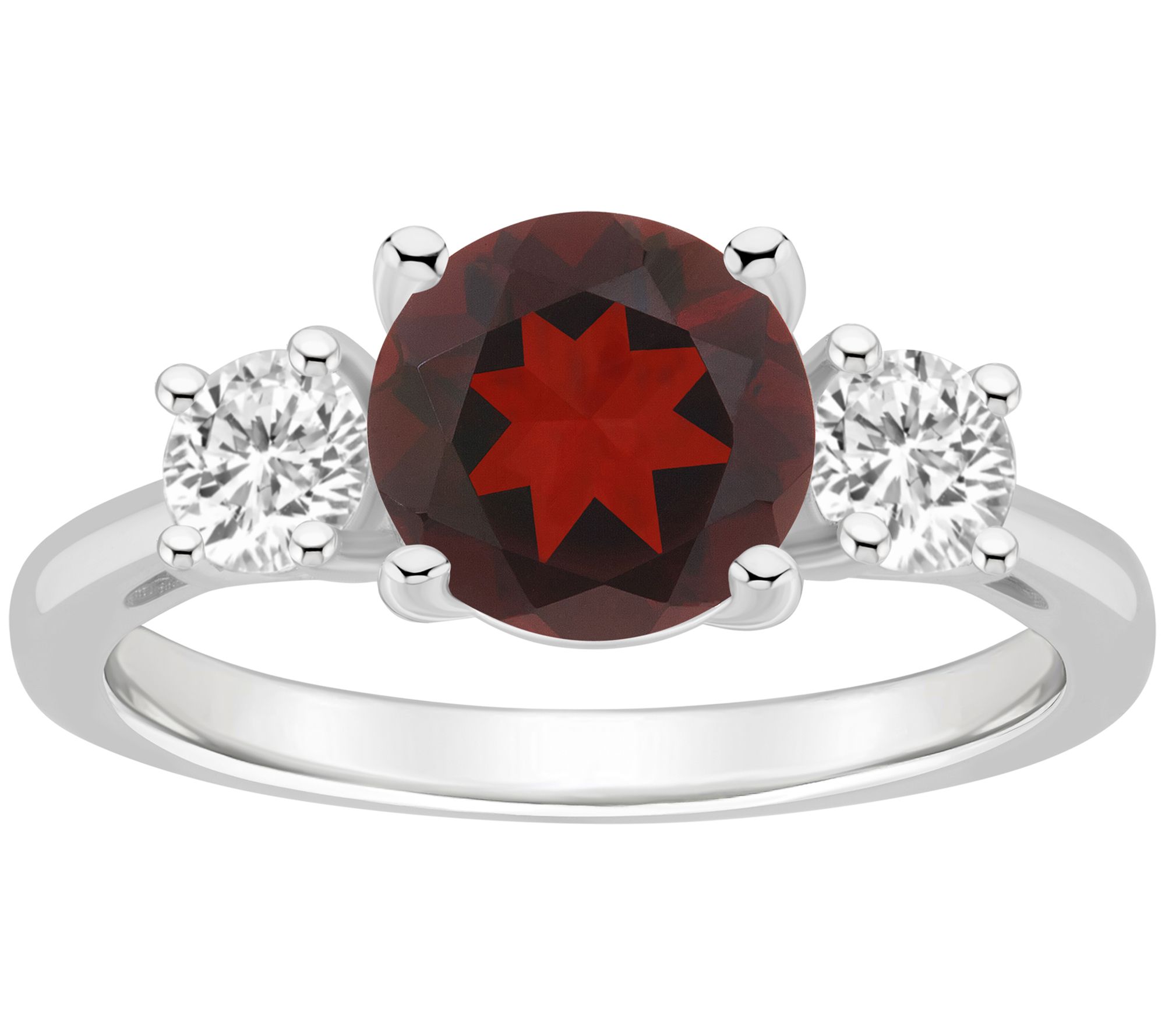 Affinity Gems Round Cut Multi-Gemstone Ring, Sterling Silver