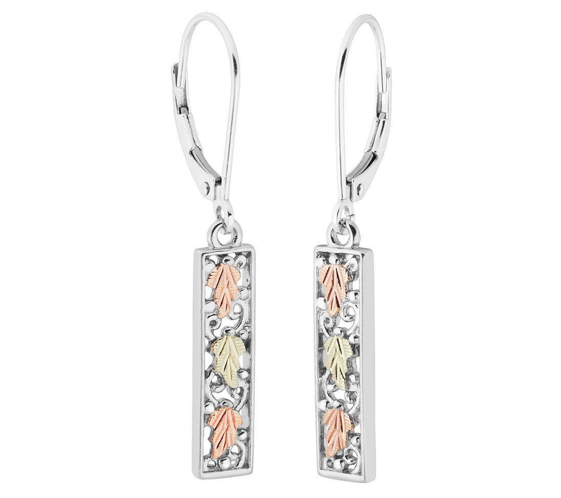 Black Hills Gold Sterling & 12K Gold Contemporary Earrings