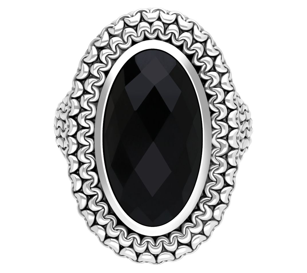 Tiffany Kay Studio Sterling Silver Oval Purl Knit Ring