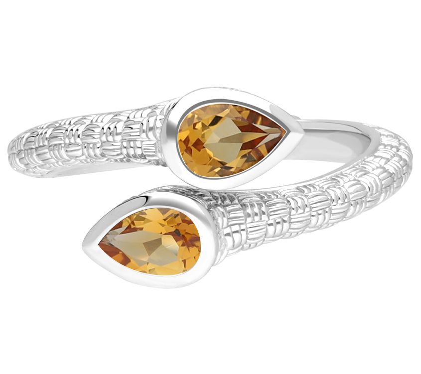 Ariva Sterling Silver Napa Marquise Gemstone Ring