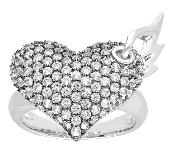 Margo Manhattan Sterling White Topaz Wings of Desire Ring