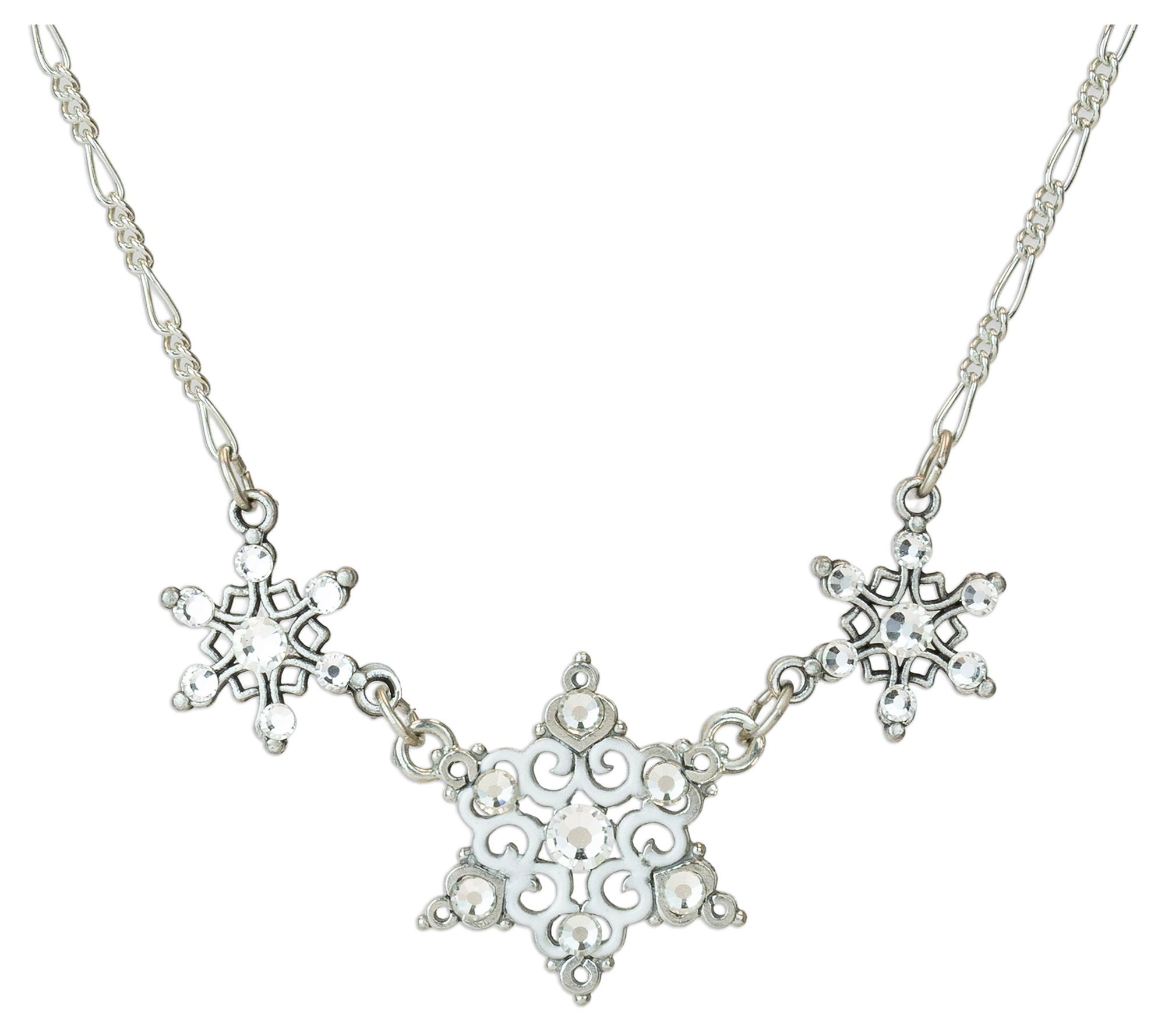 Anne Koplik Crystal Snowflake Collar Necklace
