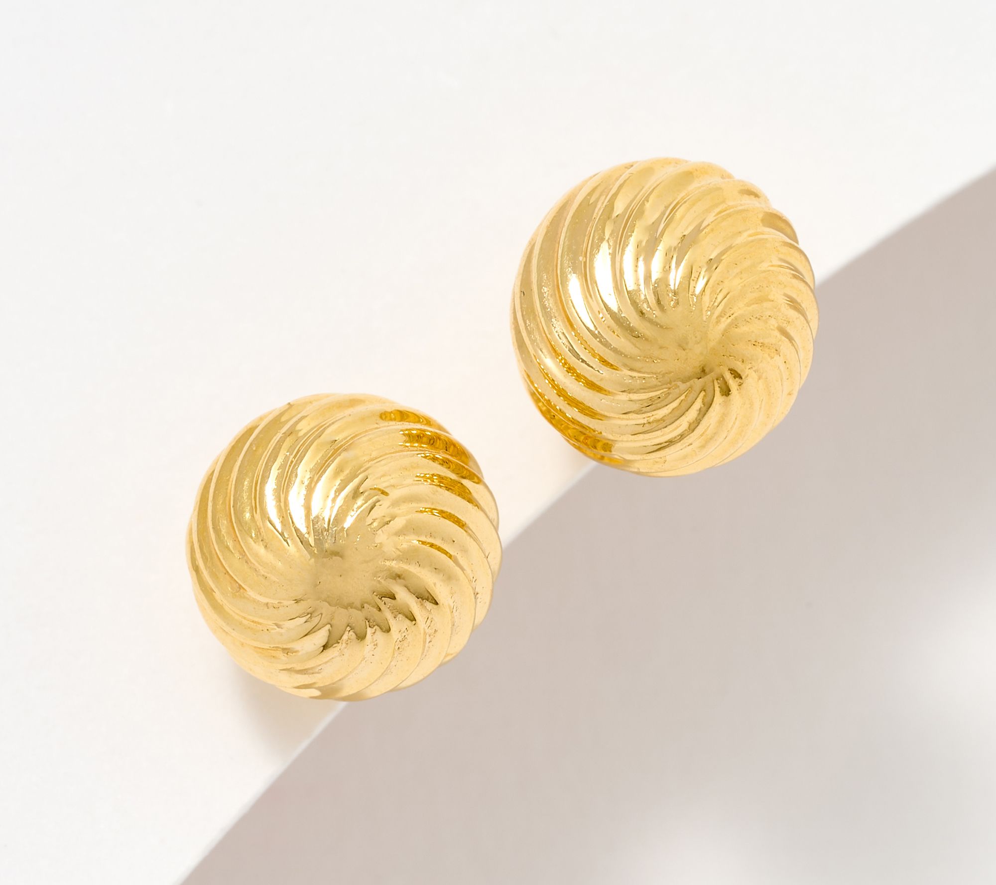 Christian James by Scott Grimes 14k Gold Clad Ripple Bead Earrings