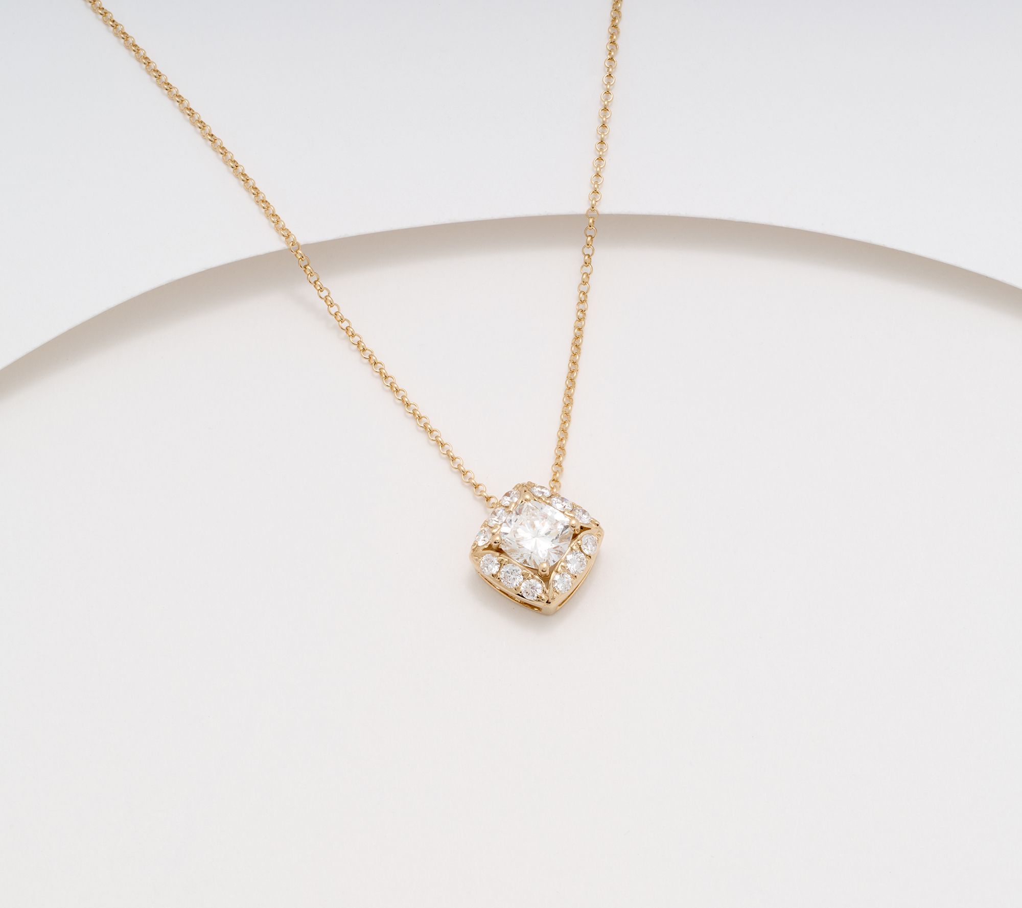 Brilliant Rose by Fire Light Lab Grown Diamond 1.5cttw Necklace, 14K