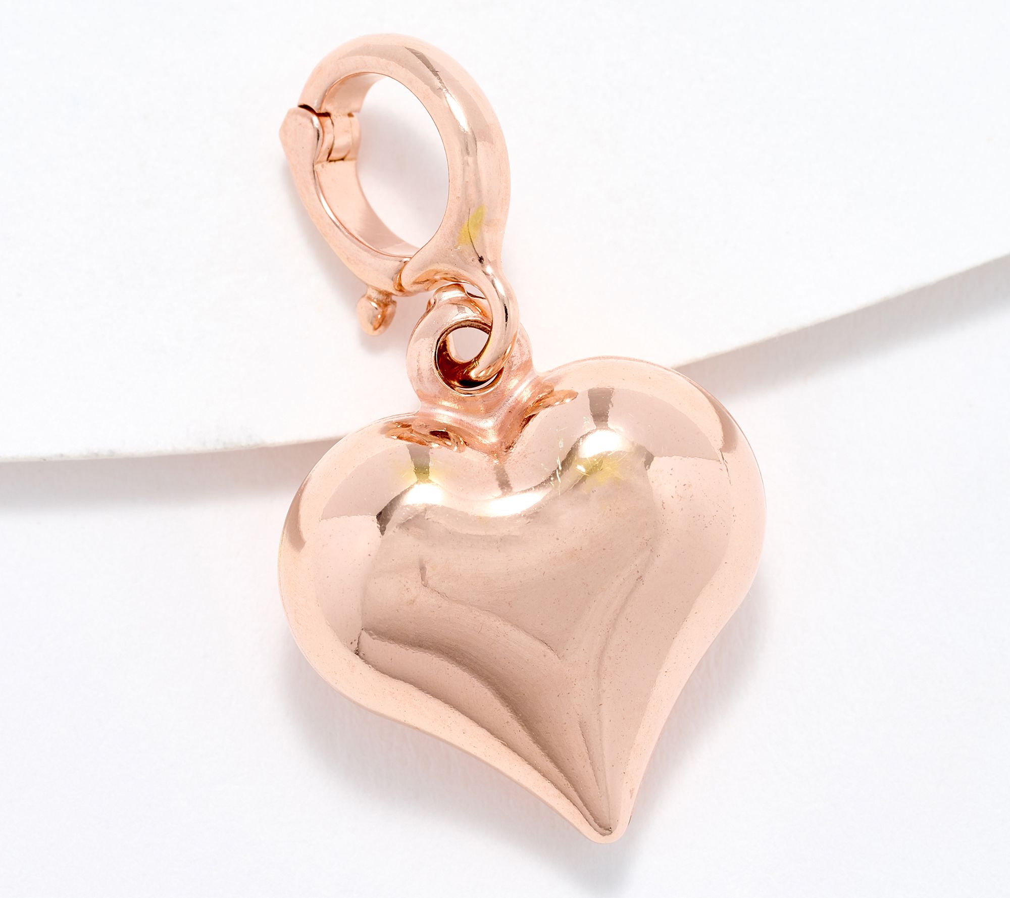  UltraFine 950 Silver Motif Enhancer Charm 18K Rose Plated