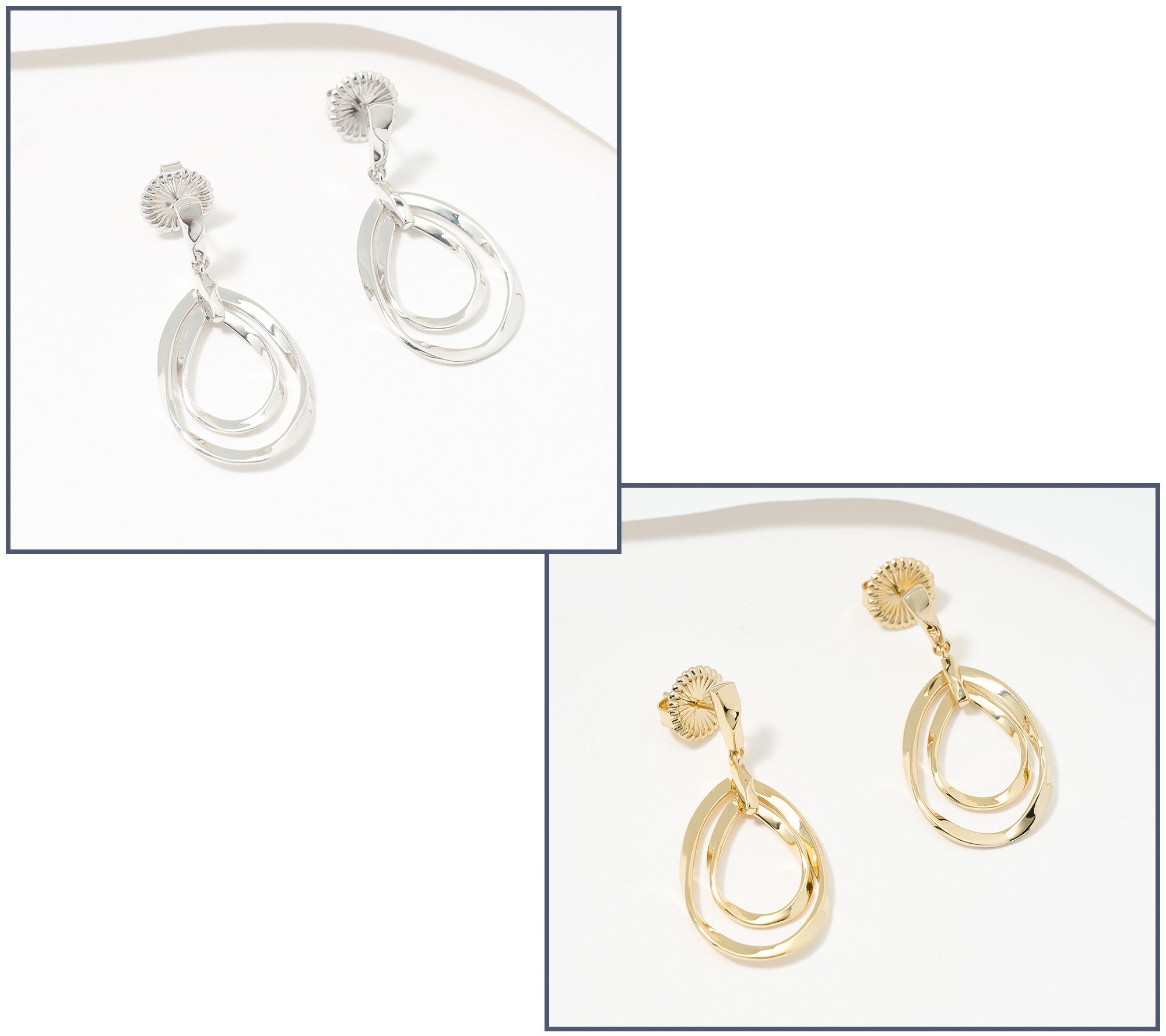 Christian James by Scott Grimes Double Ripple Drop Earrings - QVC.com