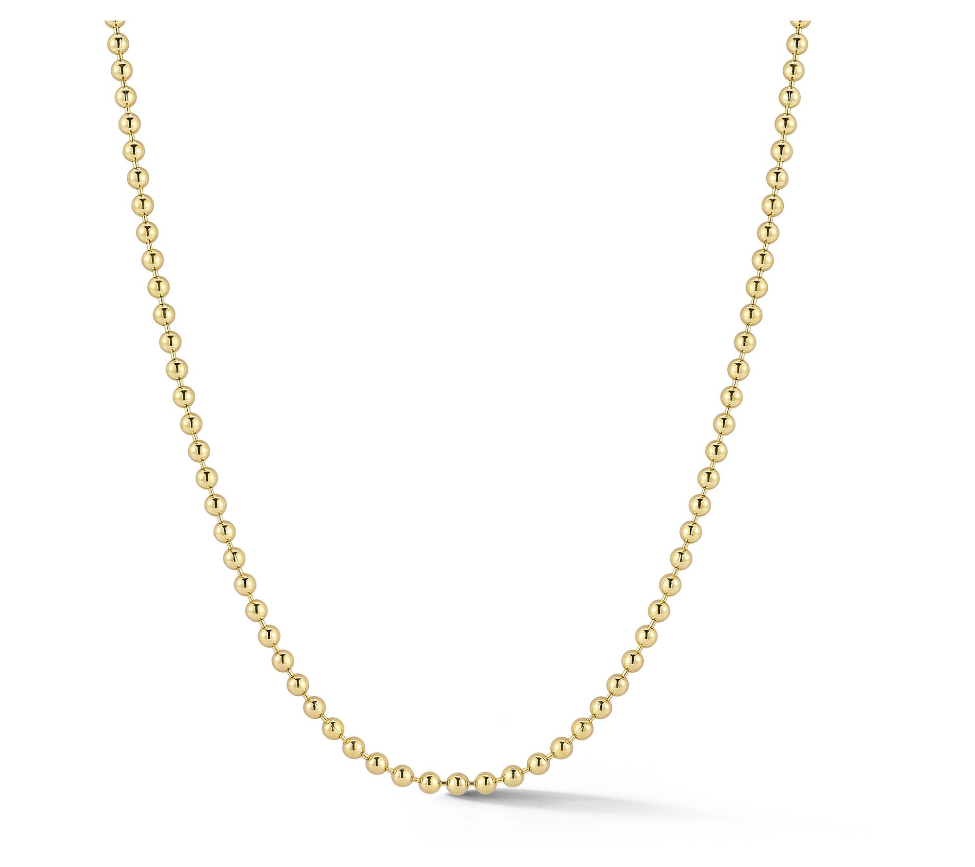 Italian Silver Men's 26" 3MM Ball Chain Necklace, Sterling