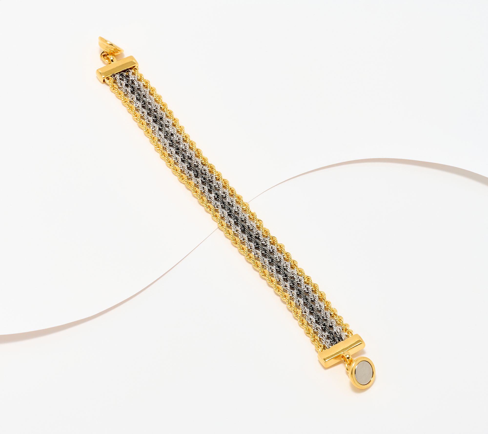 David Markstein Bronze Multi- Strand Rope Bracelet with Magnetic Clasp