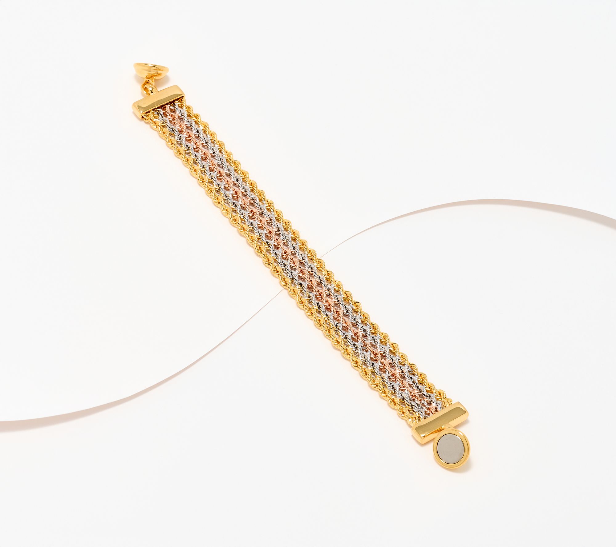 David Markstein Bronze Multi- Strand Rope Bracelet with Magnetic Clasp