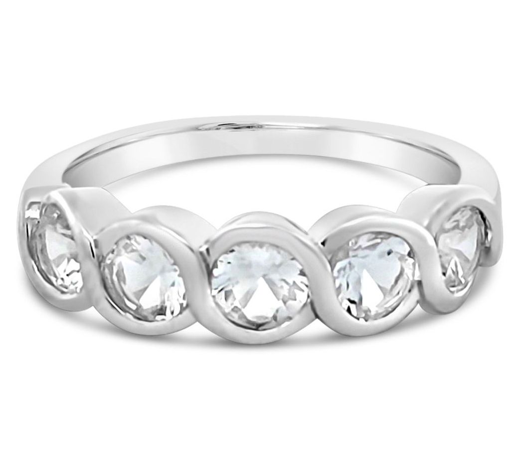 Ariva Sterling Silver White Topaz Fionna Ring