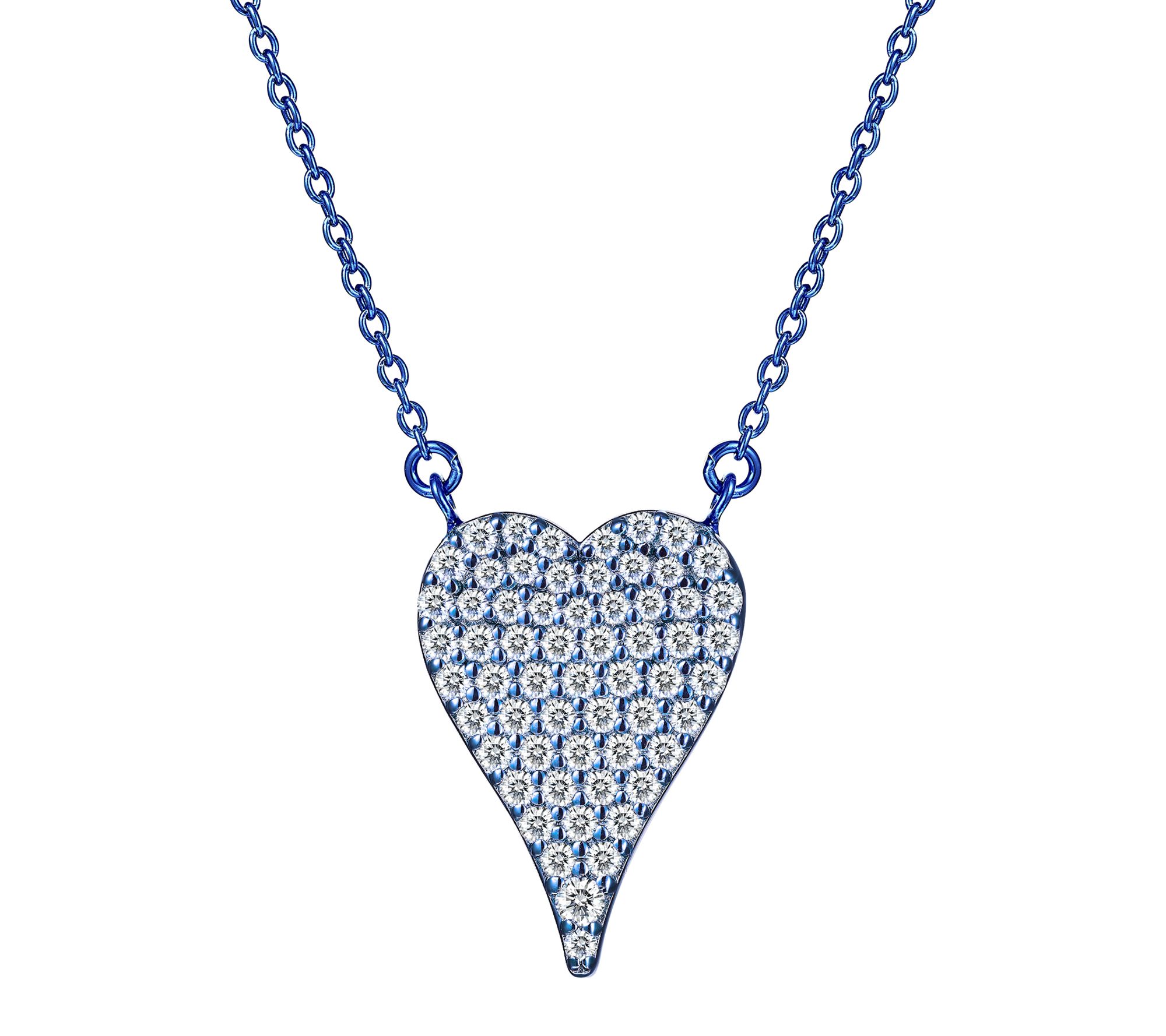 Diamonique X Jennifer Miller Mini Heart Necklace, Sterling