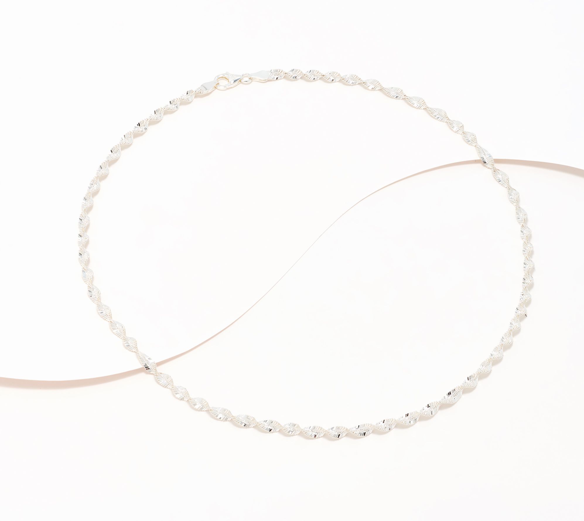 David Markstein Sterling Silver Debut Twisted Herringbone Necklace, 18"