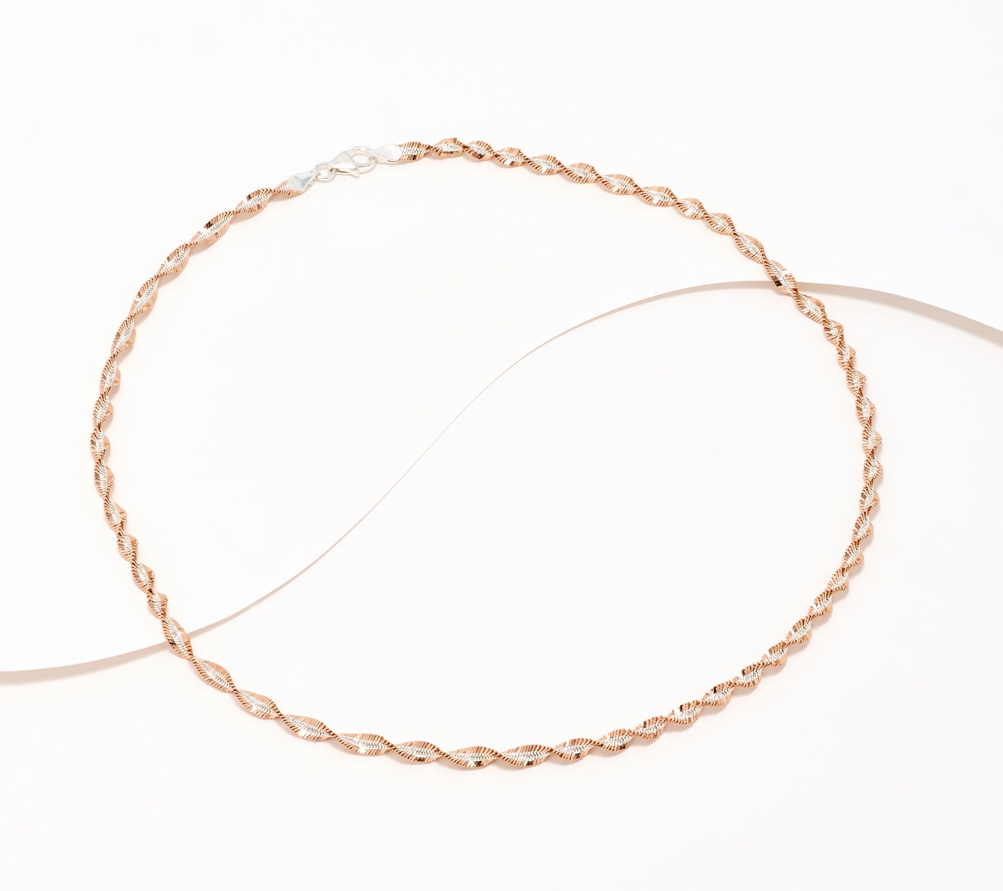 David Markstein Sterling Silver Debut Twisted Herringbone Necklace, 18"