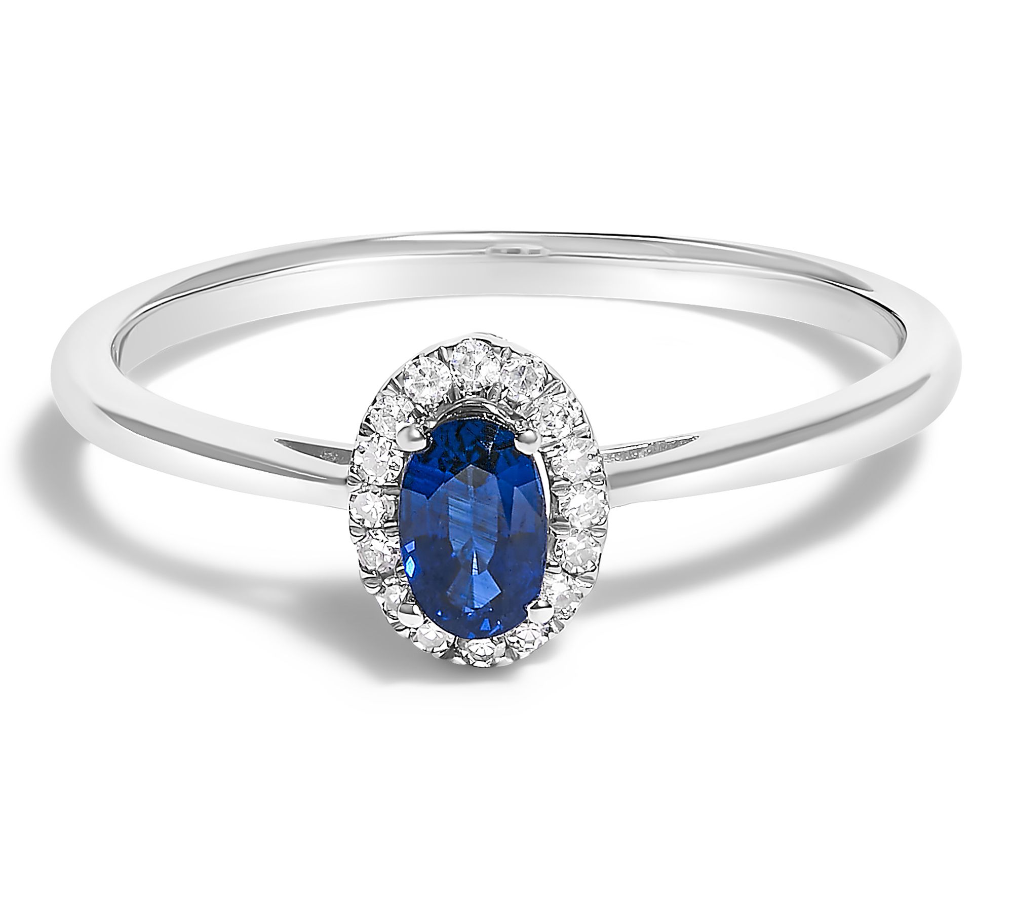 Haus of Brilliance Sapphire & Diamond Halo Ring, 10K Gold